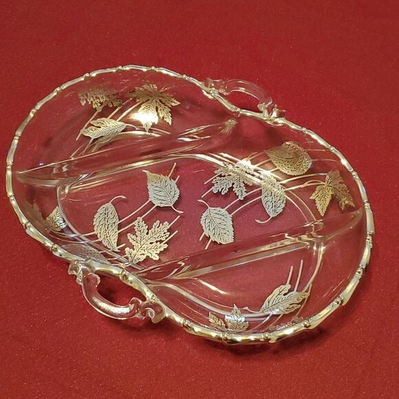 Silver City Glass Relish Dish - Picture 2 of 7